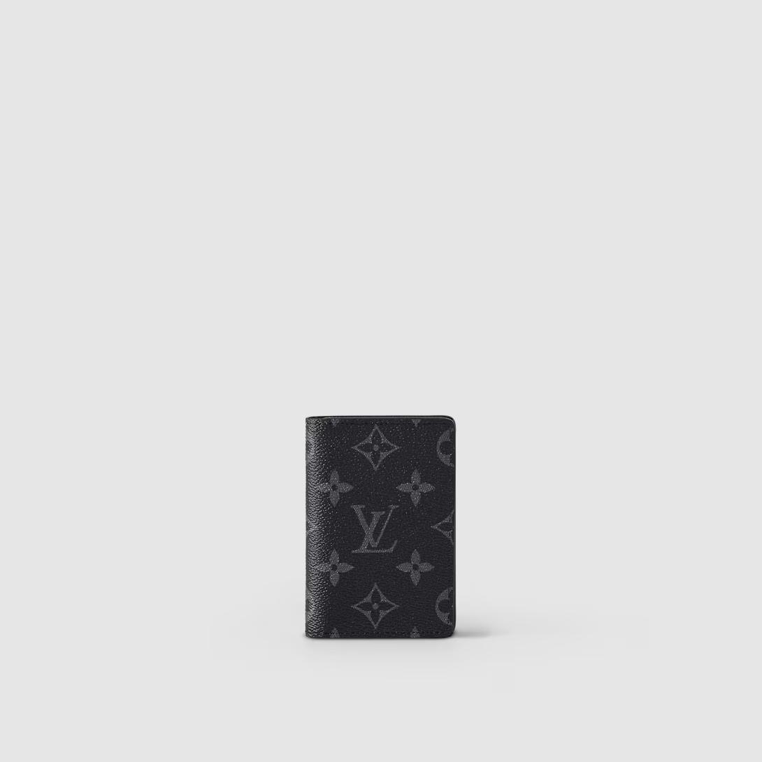 Ví Louis Vuitton Pocket Organizer Monogram Eclipse Nam Đen